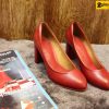[Size 35] Giày da nữ cao gót 8cm màu đỏ Female OT07 001