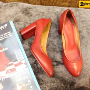 [Size 35] Giày da nữ cao gót 8cm màu đỏ Female OT07 002