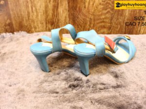 [Size 37] Giày da nữ cao gót 7cm màu navy Female T50M 004