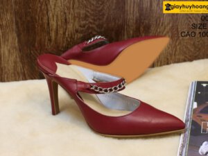 [Size 37] Giày da bò nữ cao gót 10cm Female 0015 003