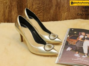 [Size 37] Giày da bò nữ cao gót 10cm Female H90ES 001