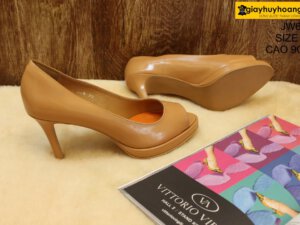 [Size 39] Giày da bò nữ cao gót 9cm Female JW655 004
