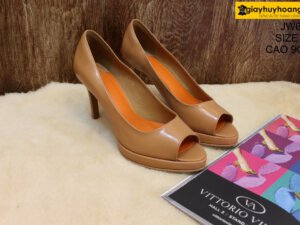 [Size 39] Giày da bò nữ cao gót 9cm Female JW655 001