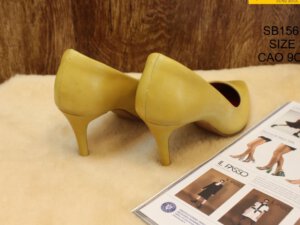 [Size 37] Giày da nữ gót cao 9cm vàng Female SB15612 004