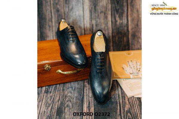 Giày tây nam da trơn màu nhuộm thủ công Oxford O2372 002