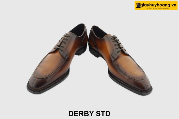[Outlet size 46] Giày da nam nhuộm Patina bò Derby STD 004