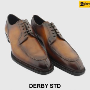 [Outlet size 46] Giày da nam nhuộm Patina bò Derby STD 003
