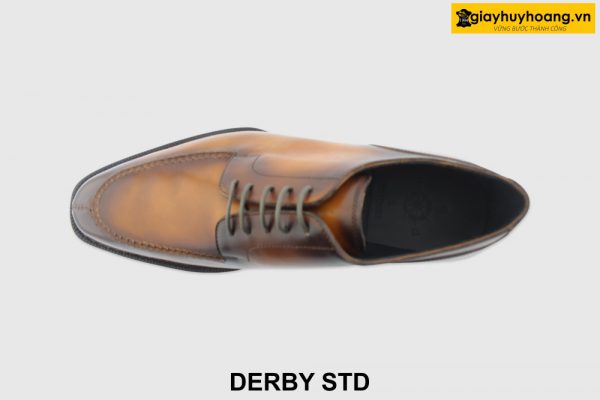 [Outlet size 46] Giày da nam nhuộm Patina bò Derby STD 002