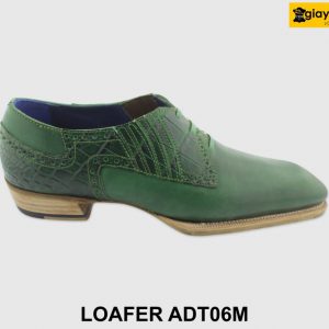 [Outlet size 40] Giày lười da nam cao cấp xanh lá Loafer ADT06M 001