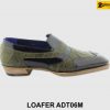 [Outlet size 40] Giày lười da nam cao cấp xanh rêu Loafer ADT06M 001