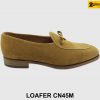 [Outlet 44] Giày lười nam da lộn màu vàng bò Loafer CN45M 001