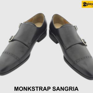 [Outlet size 38.42] Giày da nam công sở đen Monkstrap SANGRIA 004