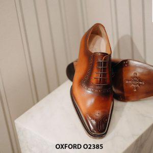 Giày tây nam màu bò thủ công Oxford O2385 005