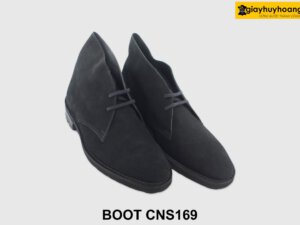 [Outlet size 41] Giày chukka boot nam da lộn màu đen CNS169 004