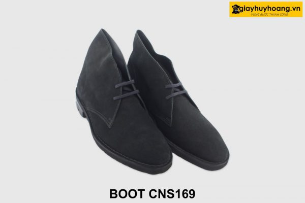 [Outlet size 41] Giày chukka boot nam da lộn màu đen CNS169 004
