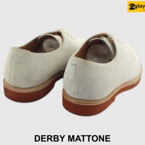 [Outlet size 39.41] Giày da nam mũi tròn da lộn Derby MATTONE 007