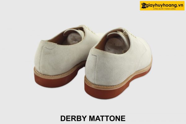 [Outlet size 39.41] Giày da nam mũi tròn da lộn Derby MATTONE 007