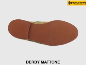 [Outlet size 39.41] Giày da nam mũi tròn da lộn Derby MATTONE 004