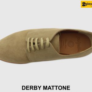 [Outlet size 39.41] Giày da nam mũi tròn da lộn Derby MATTONE 003