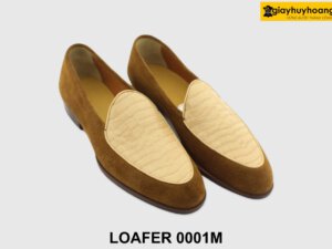 [Outlet size 42] Giày lười nam phối da vân Penny Loafer 0001M 005