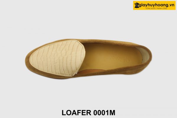 [Outlet size 42] Giày lười nam phối da vân Penny Loafer 0001M 004