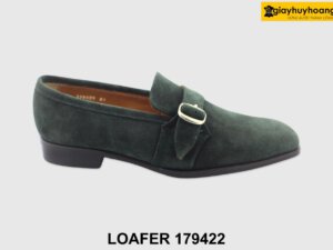 [Outlet size 41] Giày lười da lộn nam xanh rêu Loafer 179422 001
