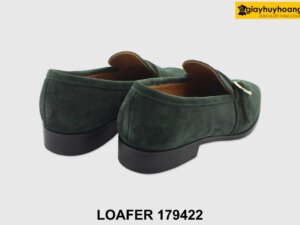 [Outlet size 41] Giày lười da lộn nam xanh rêu Loafer 179422 005