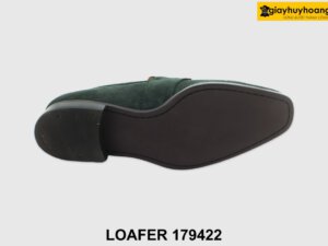 [Outlet size 41] Giày lười da lộn nam xanh rêu Loafer 179422 004