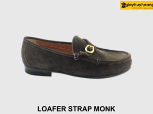 [Outlet size 41] Giày da lộn nam công sở Loafer Strap Monk 001