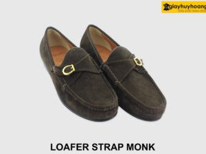 [Outlet size 41] Giày da lộn nam công sở Loafer Strap Monk 005