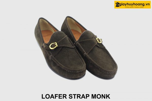 [Outlet size 41] Giày da lộn nam công sở Loafer Strap Monk 005