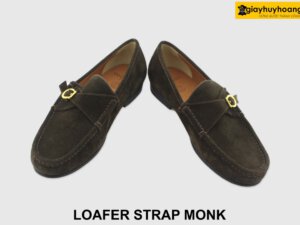 [Outlet size 41] Giày da lộn nam công sở Loafer Strap Monk 003