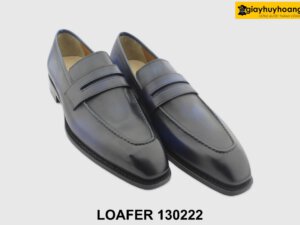 [Outlet 45] Giày lười nam nhuộm xanh thủ công Penny Loafer 130222 003