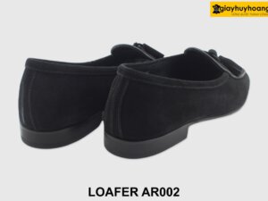 [Outlet size 43] Giày lười nam da lộn đen Loafer AR002 004