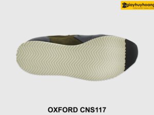 [Outlet size 38] Giày da nam đế bằng phối da lộn Oxford CNS117 006