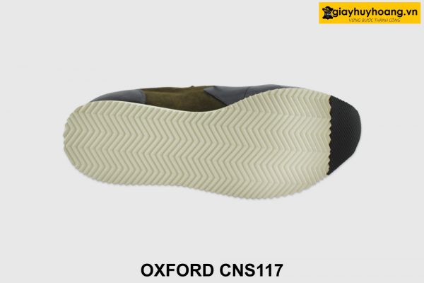 [Outlet size 38] Giày da nam đế bằng phối da lộn Oxford CNS117 006