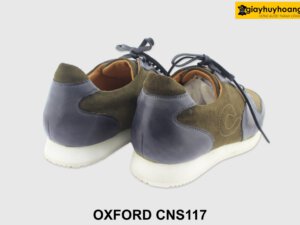 [Outlet size 38] Giày da nam đế bằng phối da lộn Oxford CNS117 005