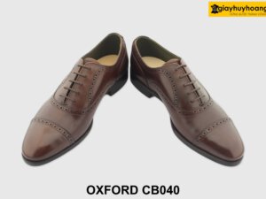 [Outlet size 39] Giày da nam thủ công màu nâu Oxford CB040 004
