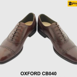 [Outlet size 39] Giày da nam thủ công màu nâu Oxford CB040 004