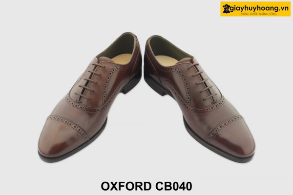 [Outlet size 39] Giày da nam thủ công màu nâu Oxford CB040 004