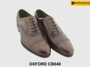 [Outlet size 39] Giày da nam thủ công màu nâu Oxford CB040 003