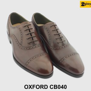 [Outlet size 39] Giày da nam thủ công màu nâu Oxford CB040 003