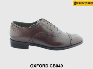 [Outlet size 39] Giày da nam thủ công màu nâu Oxford CB040 001