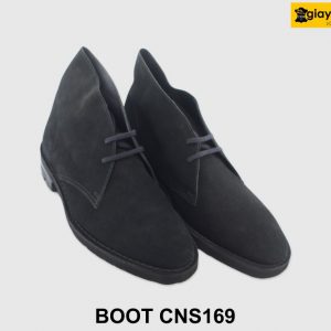 [Outlet size 41] Giày chukka boot nam da lộn màu đen CNS169 004