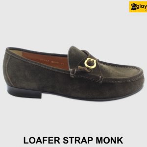 [Outlet size 41] Giày da lộn nam công sở Loafer Strap Monk 001