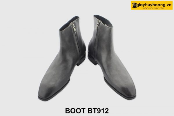 [Outlet size 39] Giày da nam cổ cao khóa kéo Zip Boot BT912 003