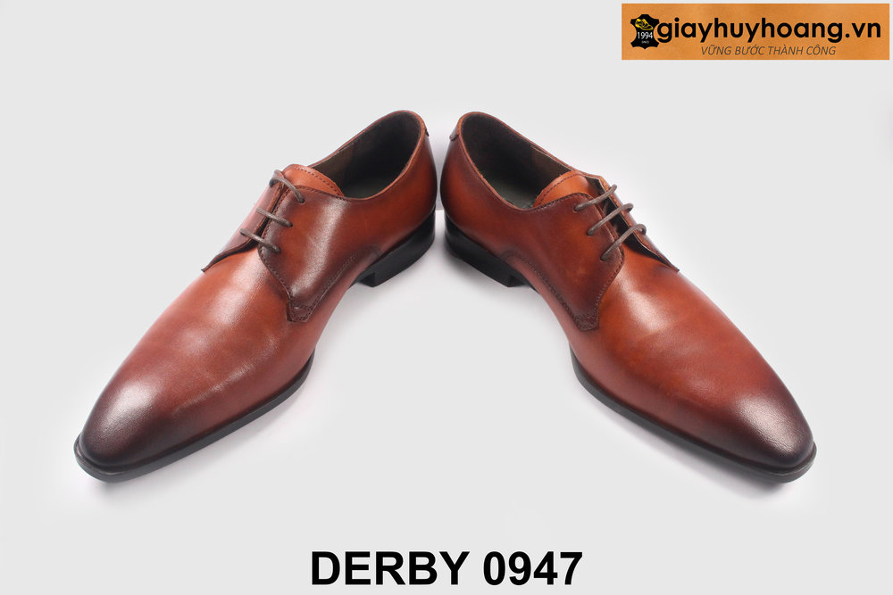 ban-giay-derby-nam-mui-tron-0947-giayhuyhoangvn-4 Giày da nam buộc dây trơn phong cách Derby 0947 003