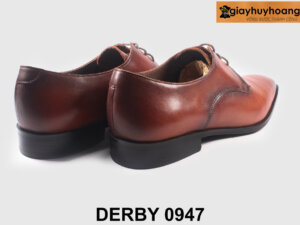 Giày da nam buộc dây trơn phong cách Derby 0947 002