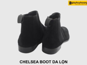 [Outlet size 41] Giày chelsea boot nam da lộn màu đen 004