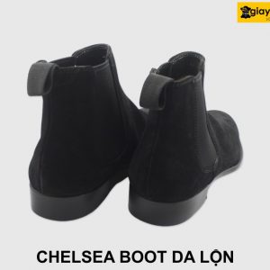 [Outlet size 41] Giày chelsea boot nam da lộn màu đen 004